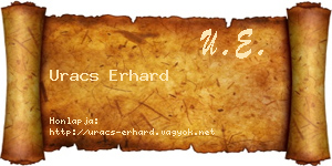 Uracs Erhard névjegykártya
